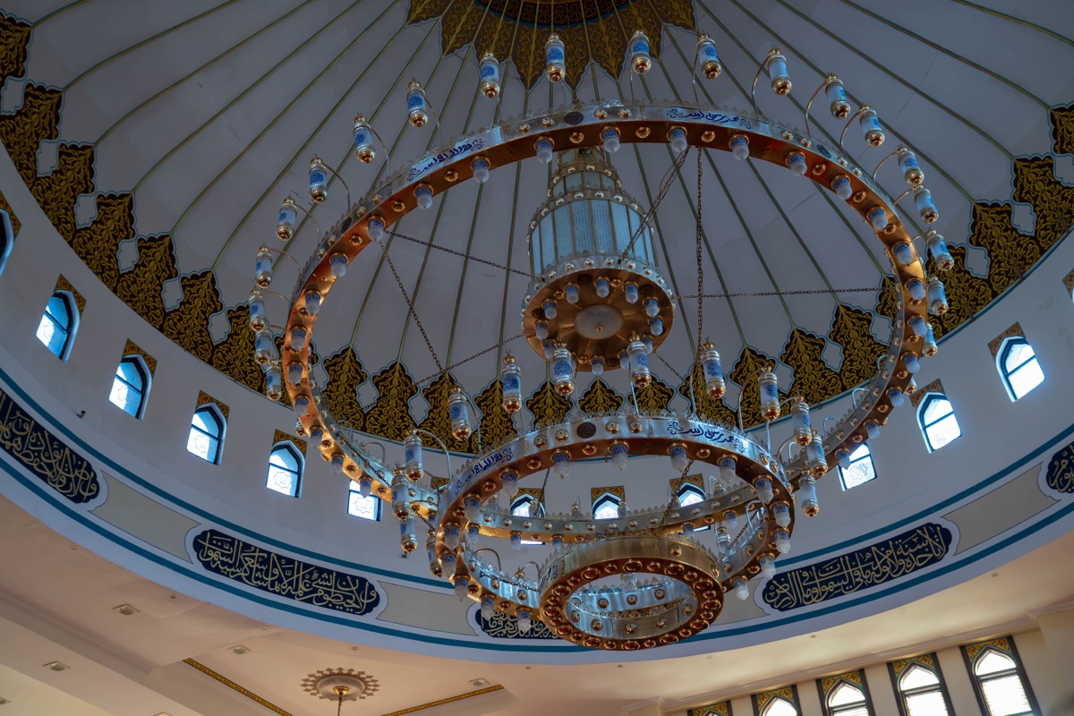 Inside the mosque at Huda Integrated School